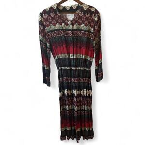 Leslie belle vintage long sleeve midi dress